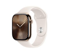 Apple Watch Series 10 Titan Gold (GPS + Cellular) 46mm (Sportarmband polarstern) S/M ( MWYX3QF/A )