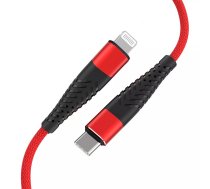 Fusion Fishbone USB-A uz Lightning kabelis 30W / 3A / 1 5m sarkans ( FUSLIGH15RD FUSLIGH15RD FUSLIGH15RD ) USB kabelis