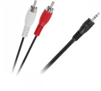 Kabel Jack 3.5mm - RCA (Cinch) x2 5m czarny (KPO2747-5) KPO2747-5 (5901436713722) ( JOINEDIT41405818 ) kabelis video audio