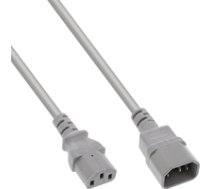 InLine Registered  Power cable extension  C13 to C14  grey  1.5m ( 16504A 16504A 16504A ) Barošanas kabelis