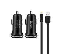 HOCO Z1 Automasinas ladetajs 2.1A 2xUSB + kabelis IPHONE lightning (komplekts)  6957531040125 Z1-2USB-LIGH-CAB-BL (6957531040125) ( JOINEDIT55742583 )