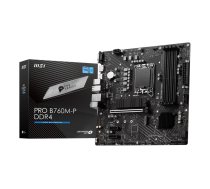 MSI PRO B760M-P DDR4 LGA1700 mATX MB ( PRO B760M P DDR4 ) pamatplate mātesplate