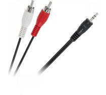Kabel Jack 3.5mm - RCA (Cinch) x2 3m czarny (KPO2747-3) KPO2747-3 (5901436713715) ( JOINEDIT52584863 ) kabelis video  audio