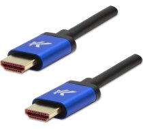 Video Kabel HDMI M - HDMI M  HDMI 2.1 - Ultra High Speed  1m  pozlacane zlacza  aluminiowa obudowa   niebieski  Logo 8K@60Hz  48Gb 11620602 (8590274721081) ( JOINEDIT36563413 )