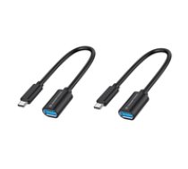 CONCEPTRONIC Adapter USB-C - USB-A 3.0  OTG     2er-Pack gr ( ABBY11B ABBY11B ABBY11B ) adapteris