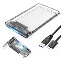 Fusion 2 5" ārējais cietā diska korpuss SATA III  USB 3.0 caurspīdīgs ( 4752243045428 FUSHDDC30TP )