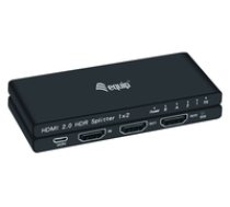 Equip HDMI Splitter 2.0 2 Port Ultra Slim 4K/60Hz schwarz ( 332716 332716 332716 ) dock stacijas HDD adapteri