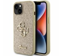 Guess Fixed Glitter Big 4G Case Aizsargapvalks Priekš Apple iPhone 15 Plus ( GUHCP15MHG4SGD GUHCP15MHG4SGD ) maciņš  apvalks mobilajam telefonam