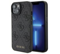 Guess PU Quilted 4G Classic Case Aizsargapvalks Priekš Apple iPhone 15 ( GUHCP15SP4EPMK GUHCP15SP4EPMK ) maciņš  apvalks mobilajam telefonam