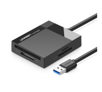 Ugreen USB 3.0 SD  micro SD  CF  MS card reader black (30231) ( 6957303832316 30231 30231 ugreen 6957303832316 ) karšu lasītājs
