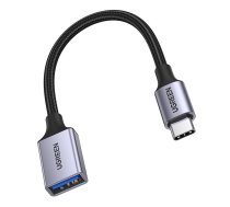 USB C (male) - USB (female) 3.0 OTG cable 0.15m Ugreen US378 - black ( 6941876213054 15305 ugreen 6941876213054 )
