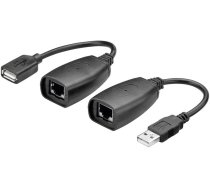 goobay USB 2.0 Hi-Speed extension cable (black  20cm) ( 93321 93321 93321 ) USB kabelis
