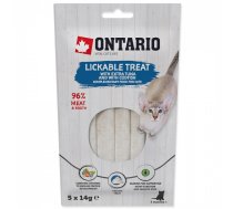 Gardums kaķiem – Ontario Lickable Treats with Tuna and Codfish  5 x 14 g 112069 (8595681842183) ( JOINEDIT61035395 )