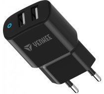 Charger 2 x USB A 12W 2.4A ( YAC 2024BK Z077251 ) iekārtas lādētājs