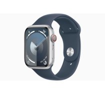 Apple Apple Watch Series 9 GPS 45mm Silver Aluminium Case with Storm Blue Sport Band - S/M ( MR9D3ET/A MR9D3ET/A ) Viedais pulkstenis  smartwatch