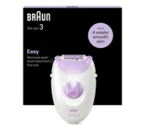 BRAUN Epilator  SE3-000 Silk epil 3  Number of power levels 2  White/Purple ( 7500435224970 1248909 7500435224970 SE3000 SE3 000 ) Epilators