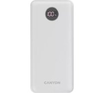 Canyon Powerbank PB-2002  20000 mAh  PD/QC/Display     white retail ( CNE CPB2002W CNE CPB2002W ) Powerbank  mobilā uzlādes iekārta