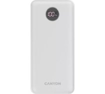 Canyon Powerbank PB-2002 20000 mAh PD/QC/Display white retail ( CNE CPB2002W ) Powerbank mobilā uzlādes iekārta