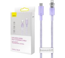 Fast Charging cable Baseus USB-C to Lightning  Explorer Series 2m  20W (purple) ( CATS010305 CATS010305 CATS010305 ) USB kabelis