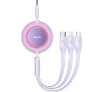 Baseus Bright Mirror 4  USB-C 3-in-1 cable for micro USB  USB-C  Lightning 100W  3.5A 1.1m (Purple) ( CAMJ010205 CAMJ010205 CAMJ010205 ) USB kabelis