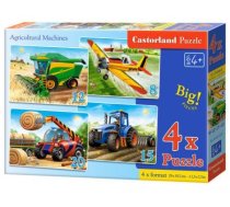 Castorland Puzzle x 4 - Agricultural machinery (257318) ( 5904438041039 257318 5904438041039 ) puzle  puzzle