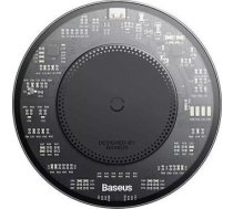 Baseus Simple 2  15W with USB-C to USB-C cable (black) Wireless Qi inductive charger ( 6932172624507 CCJJ050001 6932172624507 CCJJ050001 ) iekārtas lādētājs