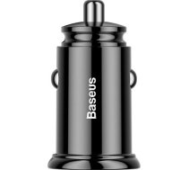 Baseus CCALL-YS01 auto lādētājs USB-C / USB / 5A / 30W / QC 4.0 / PD 3.0 / SCP / AFC melns ( 6953156286535 CCALL YS01 AB30BK ) iekārtas lādētājs