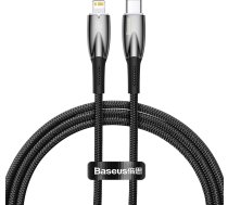 USB-C cable for Lightning Baseus Glimmer Series  20W  1m (Black) ( CADH000001 CADH000001 CADH000001 ) USB kabelis