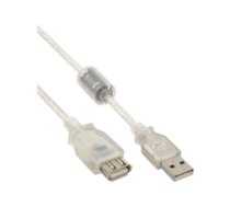 INLINE - USB-Verlängerungskabel - USB (M) bis USB (W) - USB 2.0 - 1.8 m - durchsichtig 4043718288298 ( 34617Q Inline_ 34617Q ) USB kabelis