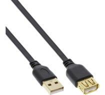 INLINE - USB-Verlängerungskabel - USB (M) bis USB (W) - USB 2.0 - 1.5 m - Schwarz 4043718288199 ( 34615F Inline_ 34615F ) USB kabelis