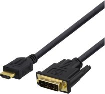 Kabel Deltaco HDMI - DVI-D 5m czarny (HDMI-115D) ( HDMI 115D HDMI 115D ) kabelis video  audio