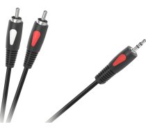 Kabel Cabletech Jack 3.5mm - RCA (Cinch) x2 1.8m czarny (4977) 4977 (5901890014847) ( JOINEDIT40829570 ) kabelis video  audio