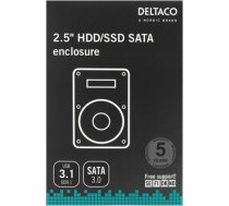 2 5" HDD / SSD dėžutė  USB 3.1 Gen 1  SATA 3.0  UASP  juoda DELTACO / MAP-K104 ( MAP K104 MAP K104 )