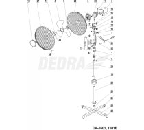 Wentylator Dedra Nakretka blokady teleskopu XDA-1601B.07 (5900315068281) ( JOINEDIT36182105 ) Klimata iekārta