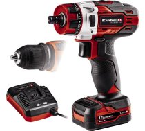 Cordless drill driver TE-CD 12/1 (1x2.0Ah) Einhell 1400 RPM Central lock 1.16 kg Black  Red ( 4513592 4513592 )