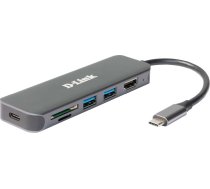 D-Link 6-in-1 USB-C Hub with HDMI/Card Reader/Power Delivery DUB-2327 0790069468582 ( DUB 2327 DUB 2327 ) dock stacijas HDD adapteri