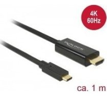 Adapter AV Delock Cable USB Type-C male  HDMI male (DP Alt Mode) 4K 60 Hz 1m black DE-85290 ( JOINEDIT40841672 )