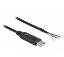 DELOCK Adapterkabel USB 2.0 Typ-A zu seriell RS-232 mit 3 ( 63497 ) adapteris