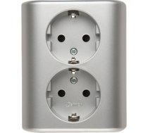 Kontakt-Simon Simon 54 Gniazdo podwojne Schuko podtynkowe z przeslonami wersja skandynawska 16A 250V biale EGSZ2SPZ/11 EGSZ2SPZ/11 (5902787836924) ( JOINEDIT32696383 )