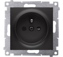 Kontakt-Simon Simon 54 Gniazdo wtyczkowe z uziemieniem i przeslonami (modul) 16A 250V szybkozlacza czarny mat DGZ1CZ.01/49 DGZ1CZ.01/49 (5902787870904) ( JOINEDIT32097076 )