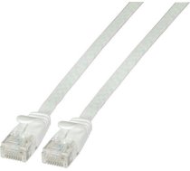 EFB RJ45 Flachpatchkabel U/UTP Cat.6A PVC 0 25m weis ( K8107WS.0 25 ) tīkla kabelis