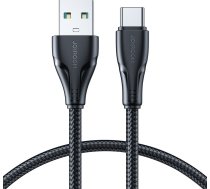 Joyroom USB - USB C 3A cable Surpass Series for fast charging and data transfer 0.25 m black (S-UC027A11) ( 6956116701888 S UC027A11B1 JYR708 S UC027A11 0.25m Bla S UC027A11B1 ) USB kabelis