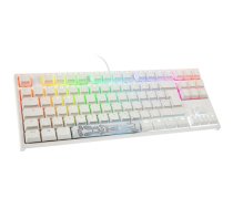 Ducky ONE 2 TKL PBT  Gaming Keyboard  RGB LED light  EN/DE  White  Wired  MX Blue Switch ( DKON1787ST CDEPDWWT1 DKON1787ST CDEPDWWT1 DKON1787ST CDEPDWWT1 ) klaviatūra