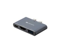 Canyon USB-4-in1 HUB USB-C HDMI/2xUSB/USB-C 60W retail ( CNS TDS03DG ) USB centrmezgli
