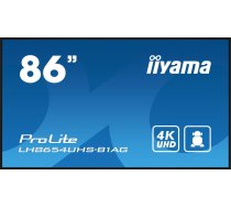 Iiyama LH8654UHS-B1AG LH54 Series - 86" LED-backlit LCD display - 4K - for digital signage / interactive communication ( LH8654UHS B1AG LH8654UHS B1AG ) publiskie  komerciālie info ekrāni