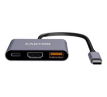 Canyon USB-3-in1 HUB USB-C HDMI/1xUSB-A/PD 100W retail ( CNS TDS4 ) USB centrmezgli