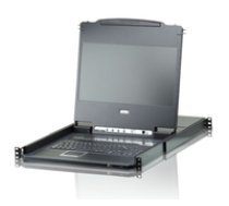 Aten 17.3 Widescreen DVI Full HD LCD Console 8 port 5711783215769 ( CL6708MW ATA 2XK06FG ) KVM komutators