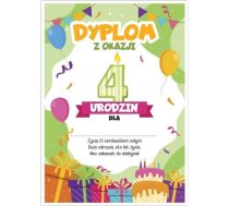 LearnHow Dyplom A5 urodzinowy - czwarte urodziny 5szt 483083 (5905080741483) ( JOINEDIT34821411 )