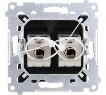 Kontakt-Simon Simon 54 Gniazdo komputerowe podwojne RJ45 kategoria 6 ekranowane z przeslona przeciwkurzowa (modul) czarny mat D62E.01/49 D62E.01/49 (5902787871451) ( JOINEDIT29303490 )