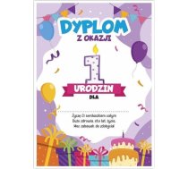 LearnHow Dyplom A5 urodzinowy - pierwsze urodziny 5szt 483068 (5905080741452) ( JOINEDIT34821406 )